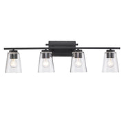 Iris 4-Light 31.75" Vanity Light in Black