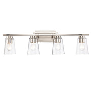 Iris 4-Light 31.75" Vanity Light in Brushed Nickel