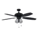 Arden 52" Ceiling Fan in Black - Lamps Expo