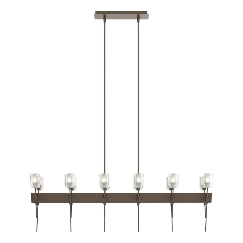 Echo 12-Light Linear Pendant in Bronze - 131525-SKT-MULT-05-YC0369 by Hubbardton Forge