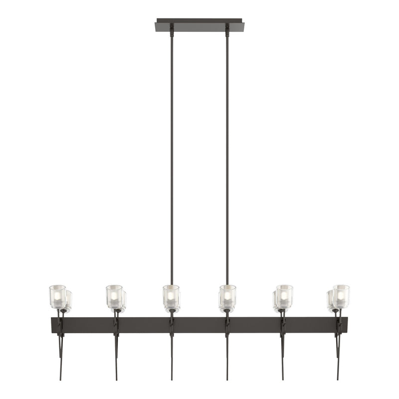 Echo 12-Light Linear Pendant in Oil Rubbed Bronze - 131525-SKT-MULT-14-YC0369 by Hubbardton Forge