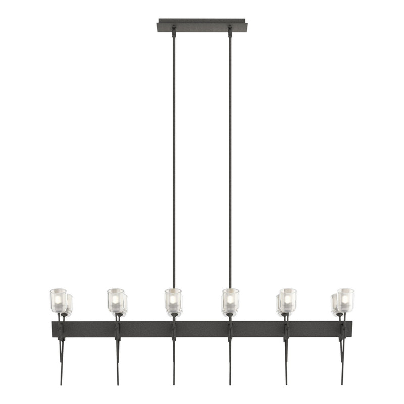 Echo 12-Light Linear Pendant in Natural Iron - 131525-SKT-MULT-20-YC0369 by Hubbardton Forge