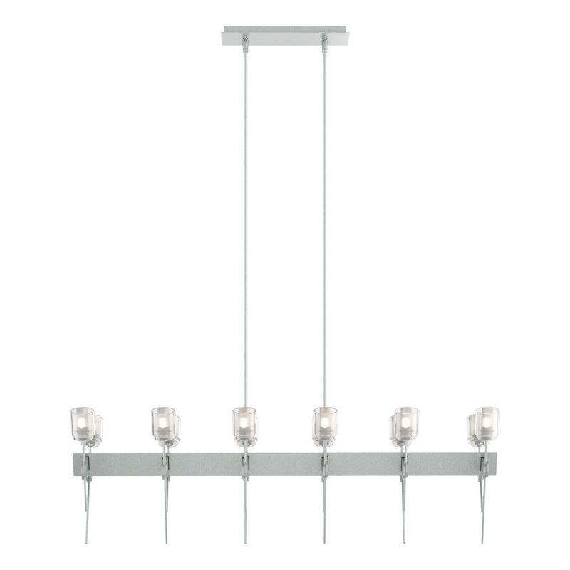 Echo 12-Light Linear Pendant in Vintage Platinum - 131525-SKT-MULT-82-YC0369 by Hubbardton Forge