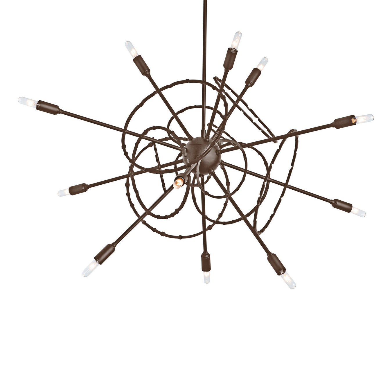 Olympus 12-Light Starburst Pendant in Bronze - 131604-SKT-MULT-05 by Hubbardton Forge