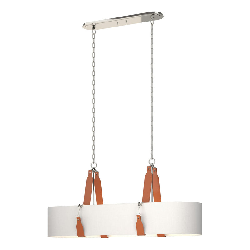 Saratoga Oval Pendant in Polished Nickel - 134070-SKT-STND-24-LC-SF4608 by Hubbardton Forge