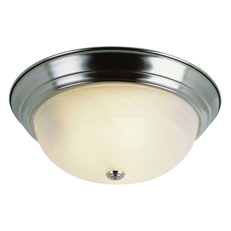 Browns 3-Light 15" Flush Mount in Brushed Nickel