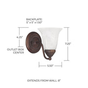 Brady Wall Sconce in Burnished Bronze