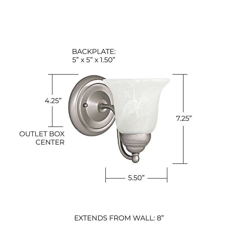 Brady Wall Sconce in Matte Nickel