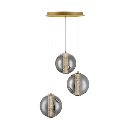 Atomo 3-Light 20.5" Multi-Drop Pendant in Gold