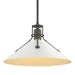 Henry Medium Steel Shade Pendant in Natural Iron with White Accent - 134550-SKT-MULT-20-02 by Hubbardton Forge