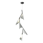 Plume 5-Light LED Pendant in Black with Vintage Platinum Accent - 135006-LED-STND-10-82 by Hubbardton Forge