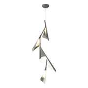 Plume 5-Light LED Pendant in Natural Iron with Sterling Accent - 135006-LED-STND-20-85 by Hubbardton Forge