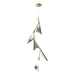 Plume 5-Light LED Pendant in Modern Brass with Sterling Accent - 135006-LED-STND-86-85 by Hubbardton Forge