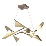 Plume 8-Light LED Pendant in Bronze with Soft Gold Accent - 135007-LED-STND-05-84 by Hubbardton Forge