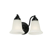 Brady 2-Light Bath Vanity Light in Matte Black