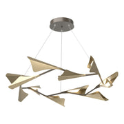 Plume 12-Light LED Pendant in Dark Smoke with Soft Gold Accent - 135008-LED-STND-07-84 by Hubbardton Forge
