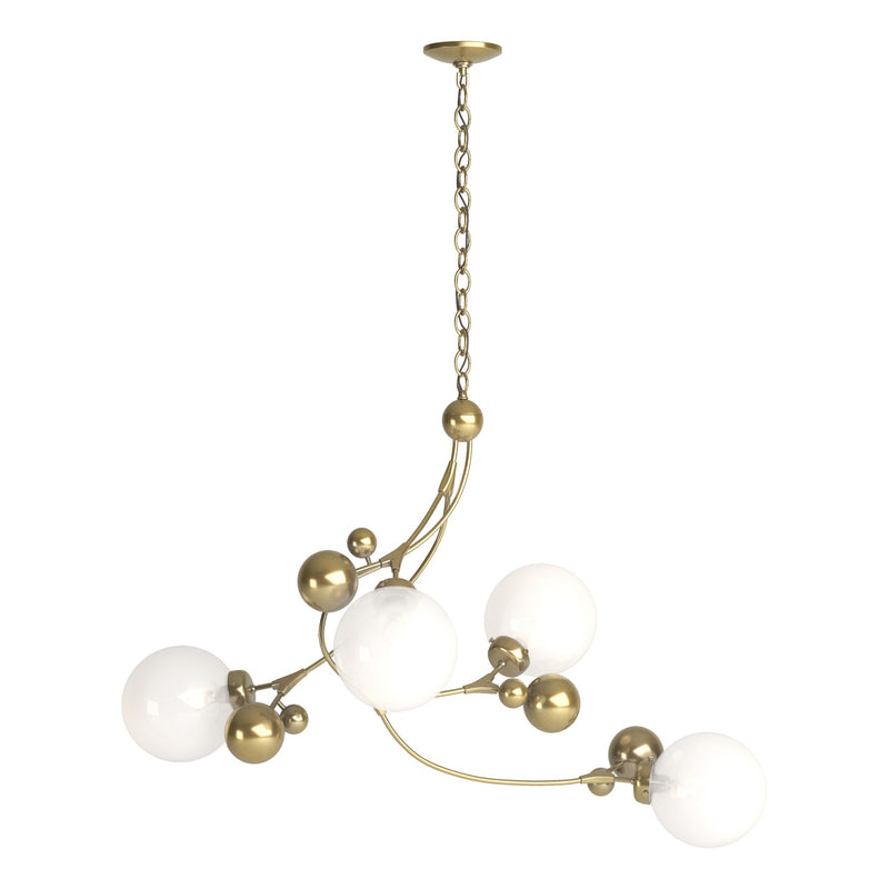 Sprig 4-Light 42" Chandelier in Modern Brass