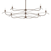 Willow 6-Light Large Chandelier in Bronze - 136352-SKT-MULT-05 by Hubbardton Forge