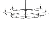 Willow 6-Light Large Chandelier in Black - 136352-SKT-MULT-10 by Hubbardton Forge