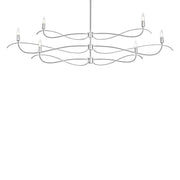 Willow 6-Light Large Chandelier in Sterling - 136352-SKT-MULT-85 by Hubbardton Forge