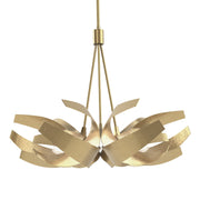 Corona 6-Light 26.9" Chandelier in Modern Brass