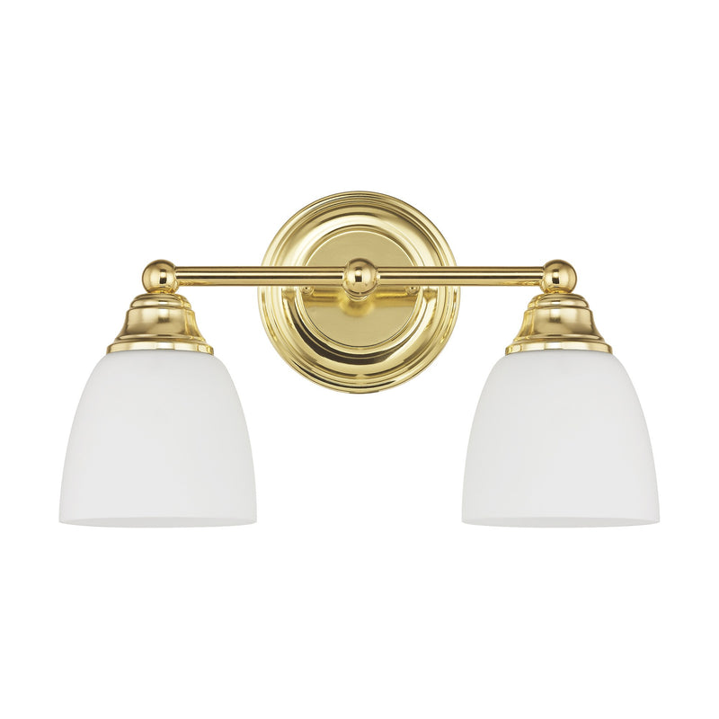 Somerville 2-Light Bath Vanity Light in Polished Brass