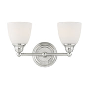 Somerville 2-Light Bath Vanity Light in Polished Chrome