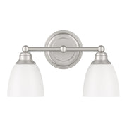 Somerville 2-Light Bath Vanity Light in Brushed Nickel