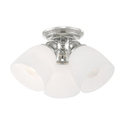 Somerville 3-Light Semi-Flush Mount in Polished Chrome