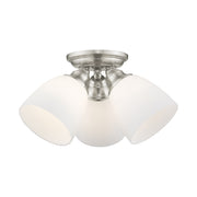 Somerville 3-Light Semi-Flush Mount in Brushed Nickel