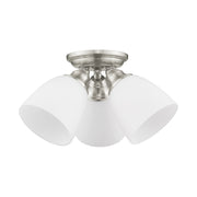 Somerville 3-Light Semi-Flush Mount in Brushed Nickel