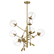 Auresa 8-Light Chandelier in Soft Brass