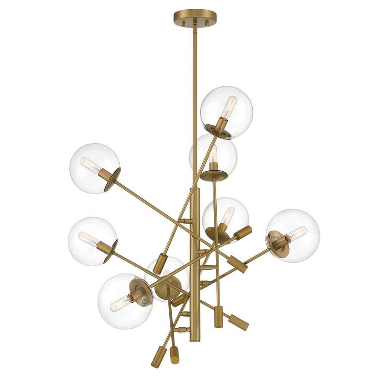 Auresa 8-Light Chandelier in Soft Brass