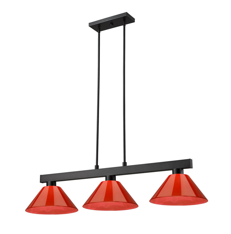Cobalt Three Light Billiard in Matte Black - Lamps Expo