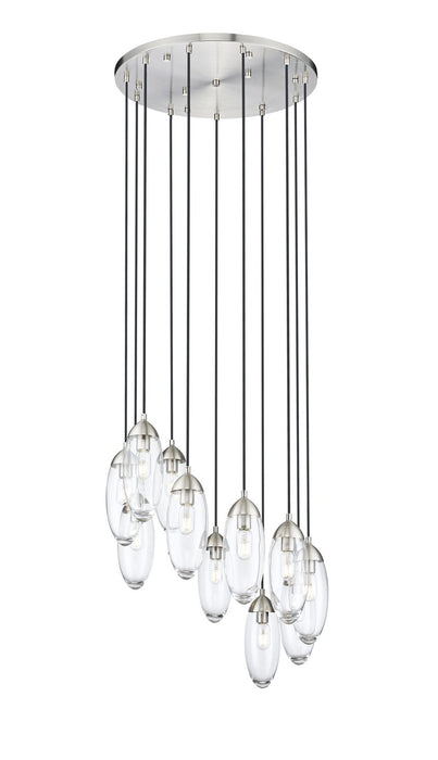 Arden 11 Light Chandelier in Brushed Nickel - Lamps Expo