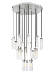 Beau 27 Light Chandelier in Brushed Nickel - Lamps Expo
