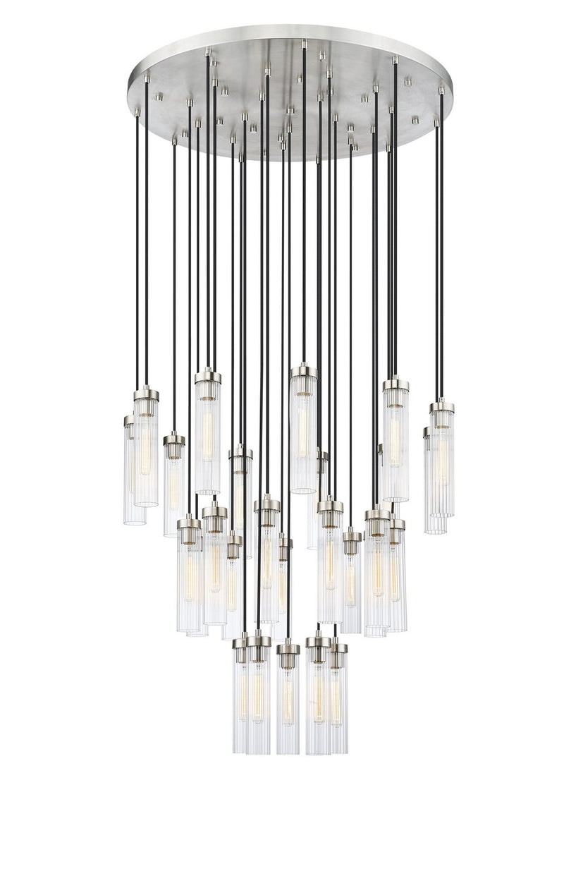 Beau 27 Light Chandelier in Brushed Nickel - Lamps Expo