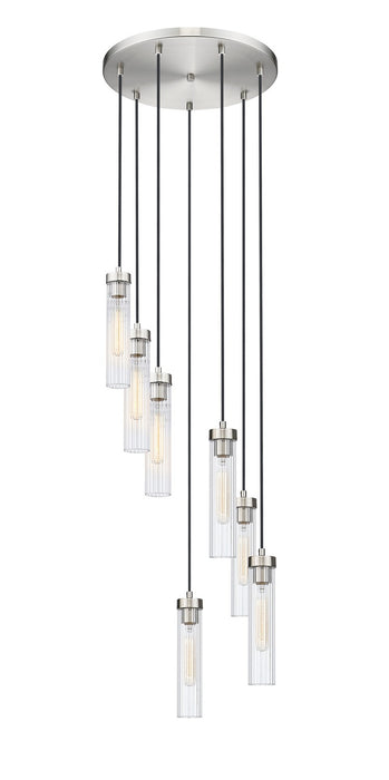 Beau Seven Light Chandelier in Brushed Nickel - Lamps Expo