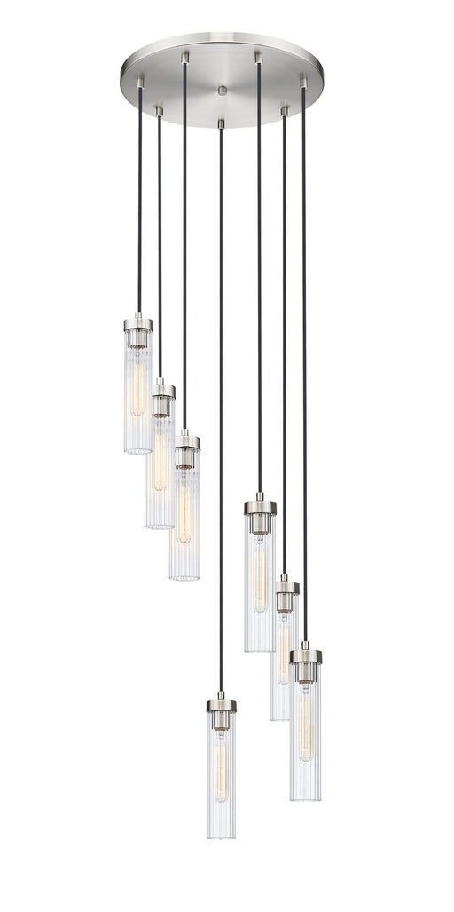 Beau Seven Light Chandelier in Brushed Nickel - Lamps Expo