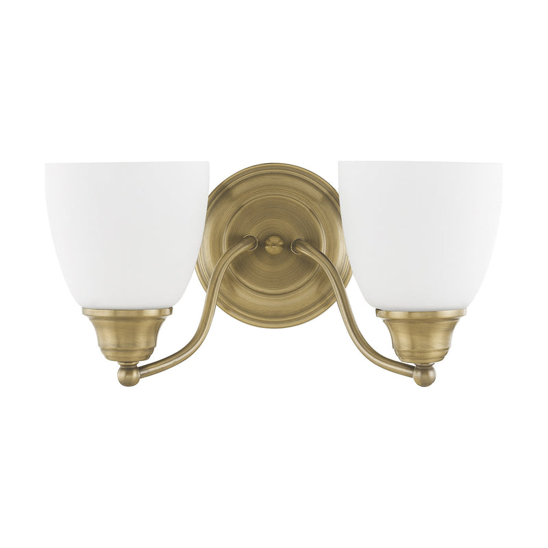 Somerville 2-Light Armed Bath Vanity Light in Antique Brass