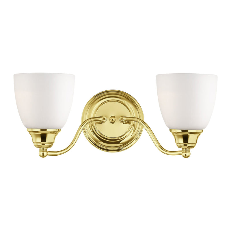 Somerville 2-Light Armed Bath Vanity Light in Polished Brass