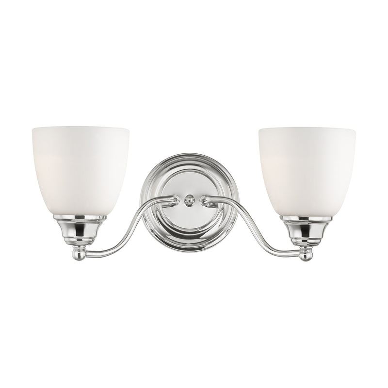 Somerville 2-Light Armed Bath Vanity Light in Polished Chrome