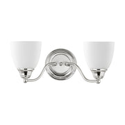Somerville 2-Light Armed Bath Vanity Light in Polished Chrome