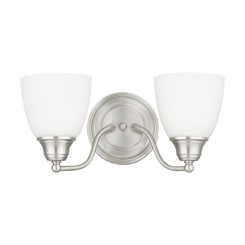 Somerville 2-Light Armed Bath Vanity Light in Brushed Nickel