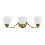 Somerville 3-Light Armed Bath Vanity Light in Antique Brass