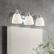 Somerville 3-Light Armed Bath Vanity Light in Polished Chrome