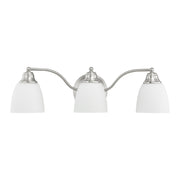 Somerville 3-Light Armed Bath Vanity Light in Brushed Nickel