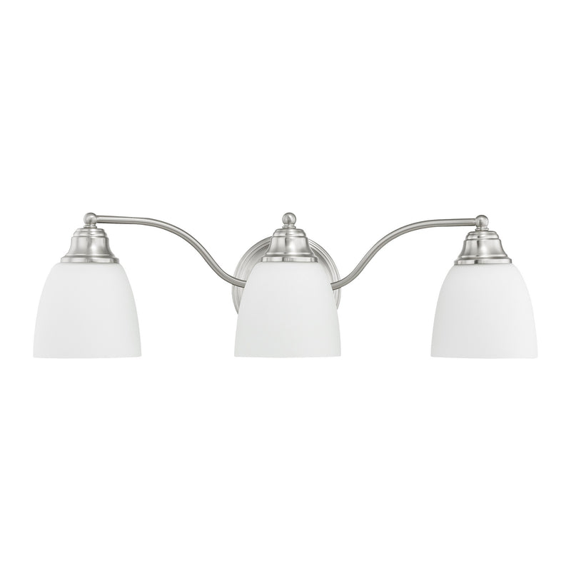 Somerville 3-Light Armed Bath Vanity Light in Brushed Nickel