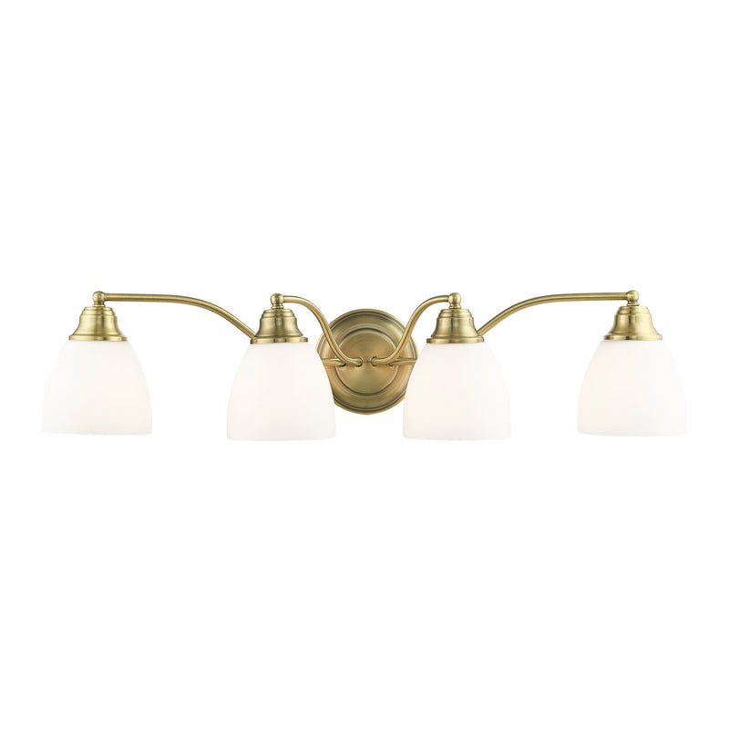 Somerville 4-Light Bath Vanity Light in Antique Brass