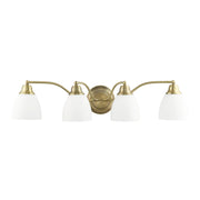 Somerville 4-Light Bath Vanity Light in Antique Brass